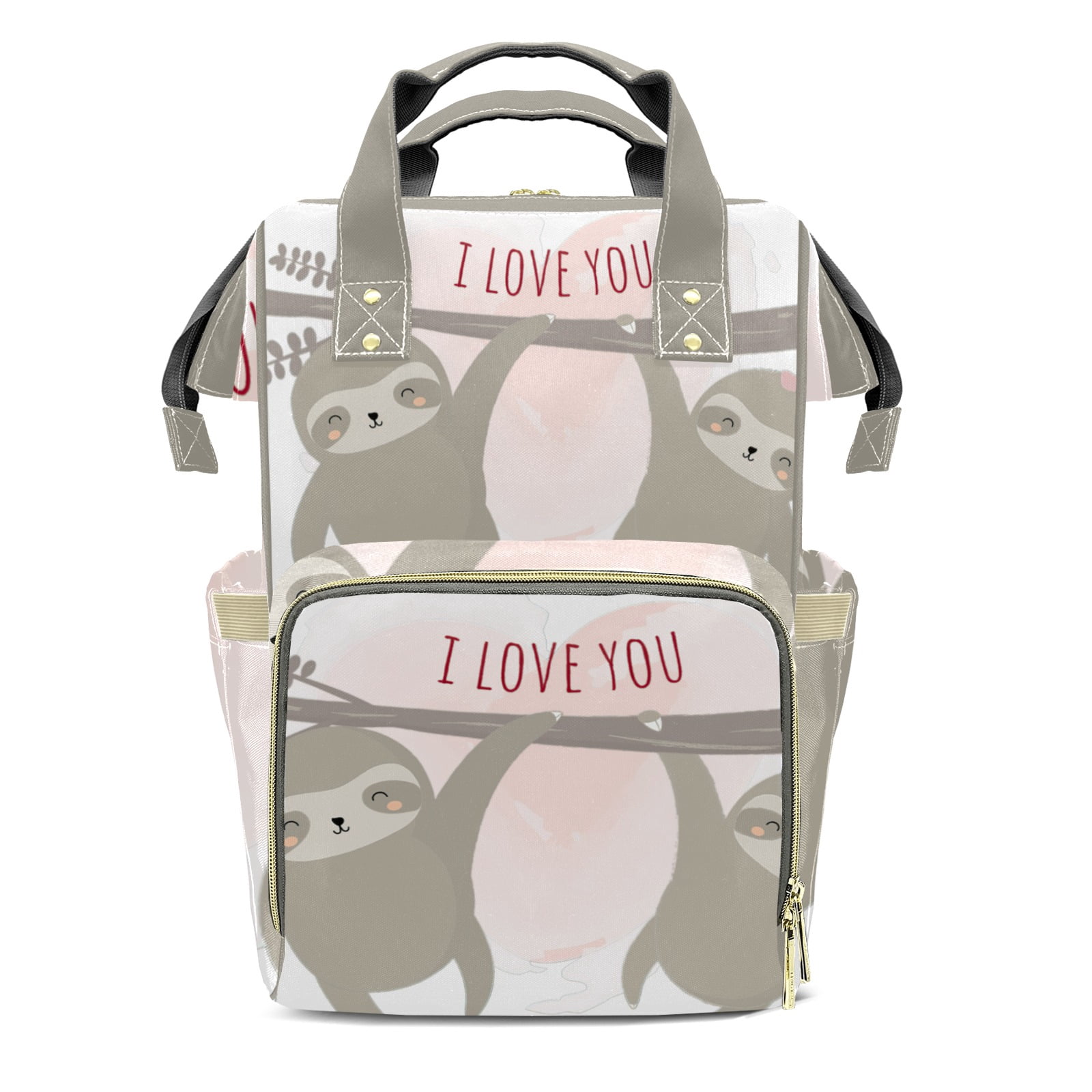 Sloth Diaper Backpack – Large Capacity, Insulated Baby Bottle Pocket, Multifunctional Mommy Bag for Boys & Girls