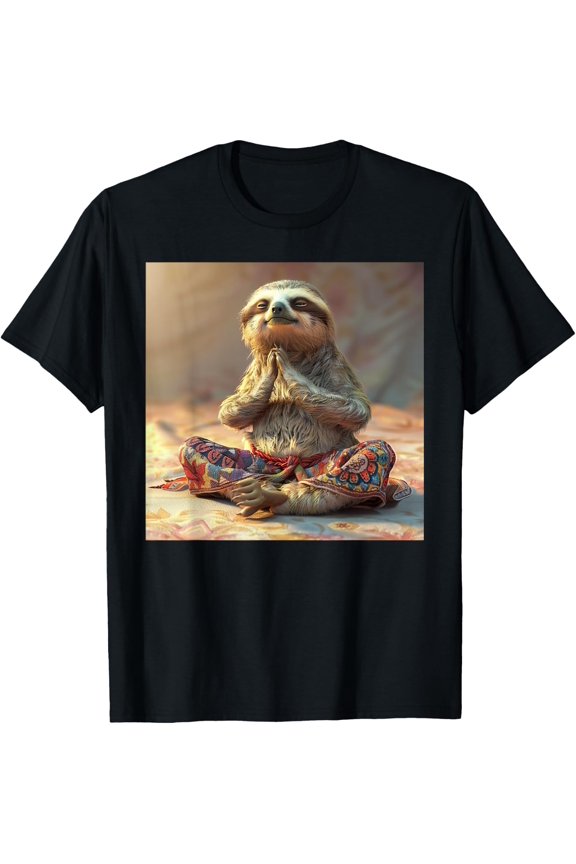 Sloth Doing Yoga Animal T Shirt Size S-5XL