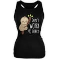 thumbnail image 1 of Sloth Don't Worry No Hurry Cute Baby Juniors Soft Tank Top Black 2XL, 1 of 1