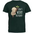 thumbnail image 1 of Sloth Don't Worry No Hurry Cute Baby Mens T Shirt Forest Green 3X-LG, 1 of 1