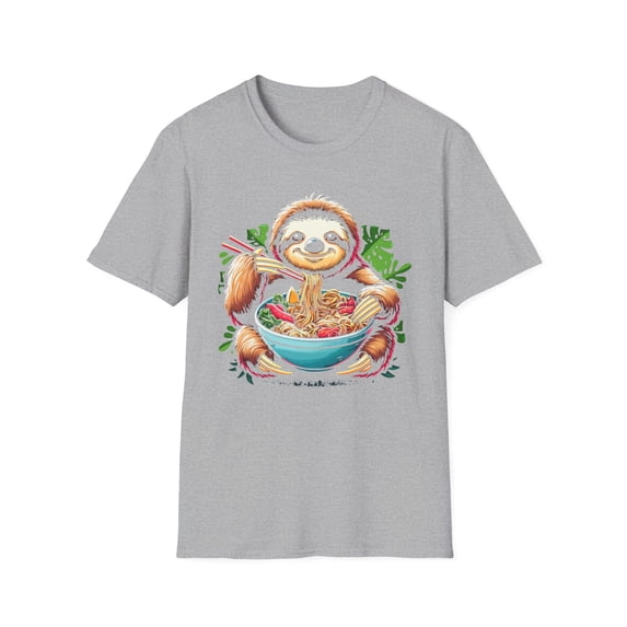 Sloth Eating Ramen Food Sloth Lover Ramen Noodles Eater TShirt