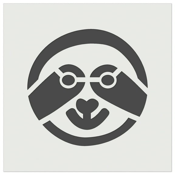Sloth Face DIY Cookie Wall Craft Stencil - 3.5 Inch