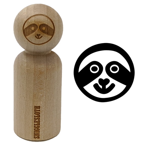 Sloth Face Rubber Stamp for Scrapbooking Crafting Stamping - Small 3/4 Inch
