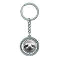 thumbnail image 1 of Sloth Face Spinning Circle Metal Keychain, 1 of 1