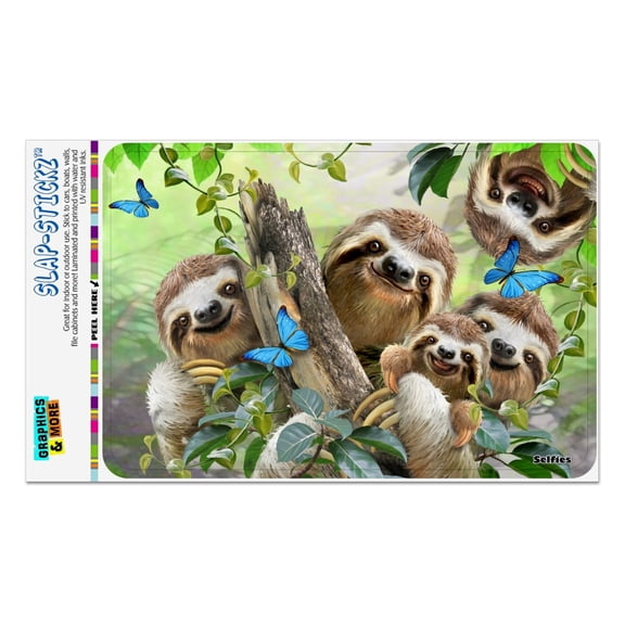 Sloth Family Selfie Home Business Office Sign
