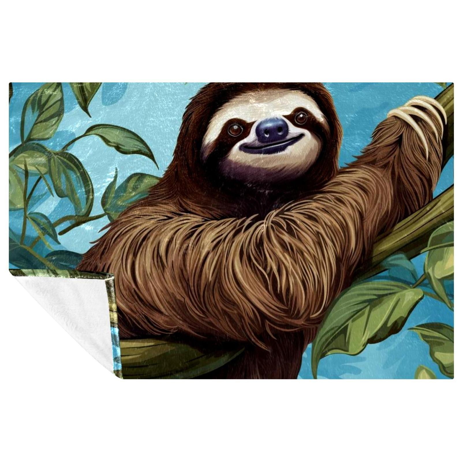 Fluffy sloth blanket new arrivals