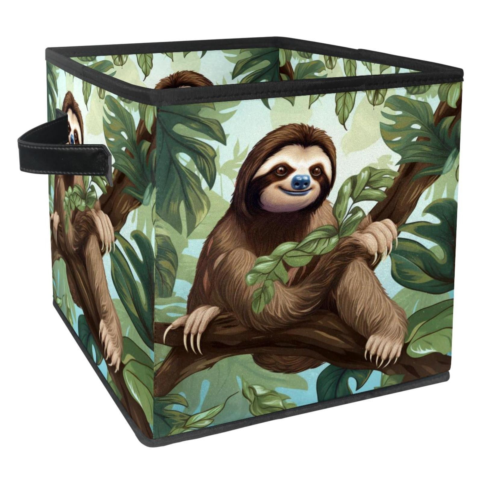 Sloth Foldable Storage Basket Toy Box Storage Cubes Organizer with ...