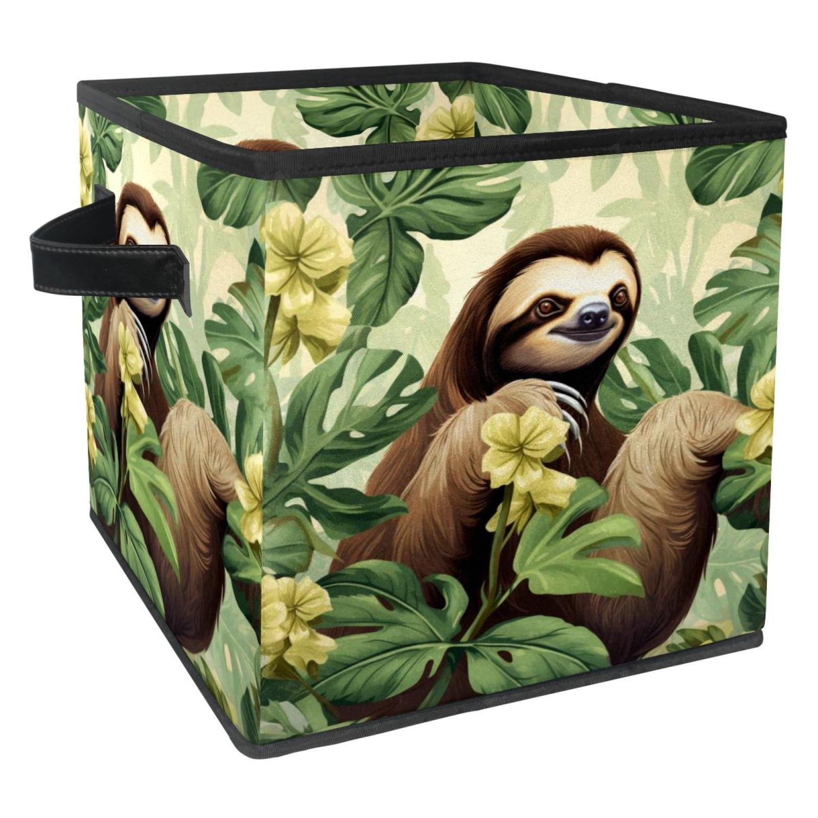 Sloth Foldable Toy Box with Handle, 10.8