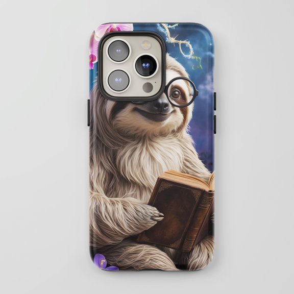 Sloth For All iPhone Series Tough Phone Case Whimsical Fantasy Art Multi-color