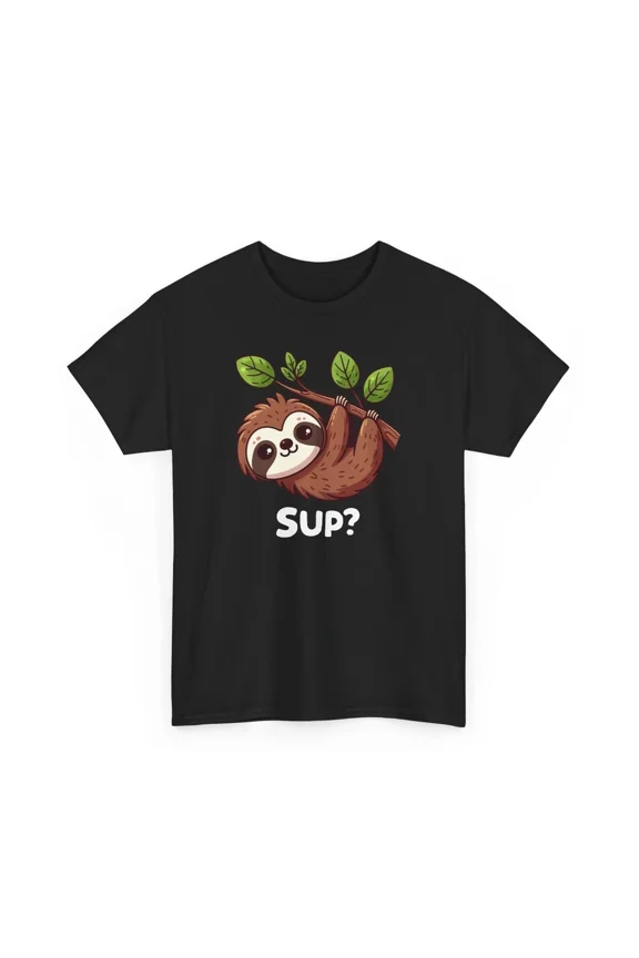 Sloth Funny Pet Humorous Sloth Saying Animal Graphic Design Novelty Unisex T-Shirt, up to Size 5XL