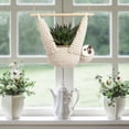 thumbnail image 1 of Sloth Gift Sloth Hook Suitable For Succulent Pots Hanging Flower Pots Suitable For Couples Home Decoration Flower Pot (1 Sloth Bear Small Flower Pot+Wooden Stick+Rope), 1 of 7