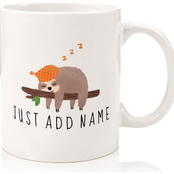 Sloth Gift, Sloth Mug, Sloth, I Love Sloths, Cute Sleeping Sloth, Sloth Gifts, Ceramic Novelty Coffee Mugs 11oz, 15oz Mug, Tea Cup, Gift Present Mug For Birthda