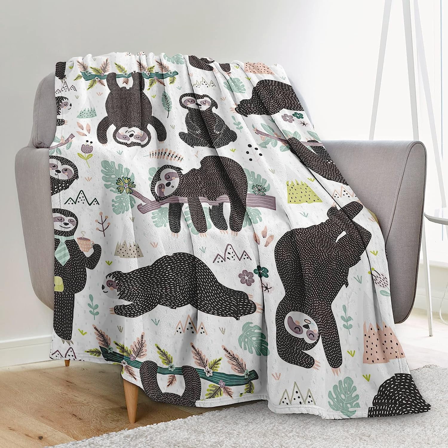 Sloth Smiles Quilted Blanket NCU0TH1409 main image 1