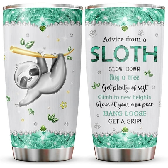 Sloth Gifts for Women/Men Tumblers 20oz, Sloth Gifts for Girls/Boys/Kids Coffee Mug, Sloth Gifts for Sloth Lovers Mom/Wife Cup, Christmas/Birthday Gift Ideas for Sloth Lover, Sloth Lover Gifts
