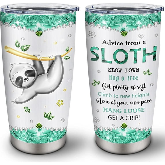 Sloth Gifts for Women/Men Tumblers 20oz, Sloth Gifts for Girls/Boys/Kids Coffee Mug, Sloth Gifts for Sloth Lovers Mom/Wife Cup, Christmas/Birthday Gift Ideas for Sloth Lover, Sloth Lover Gifts