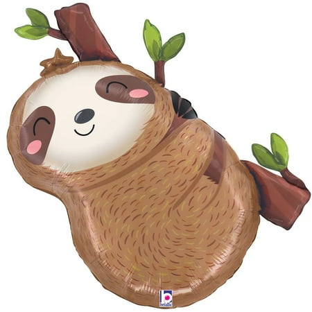 Sloth Hanging 28" Cute Mylar Balloon