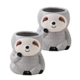 thumbnail image 1 of Sloth Hanging Planter  Succulent Plant Pot Indoor Outdoor Ceramic Animal Planters Pots Flowerpot Container 2, Standing Grey, 1 of 7