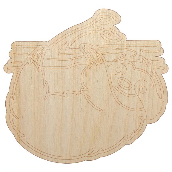 Sloth Hanging from a Branch Wood Shape Unfinished Piece Cutout Craft DIY Projects - 4.70 Inch Size - 1/8 Inch Thick