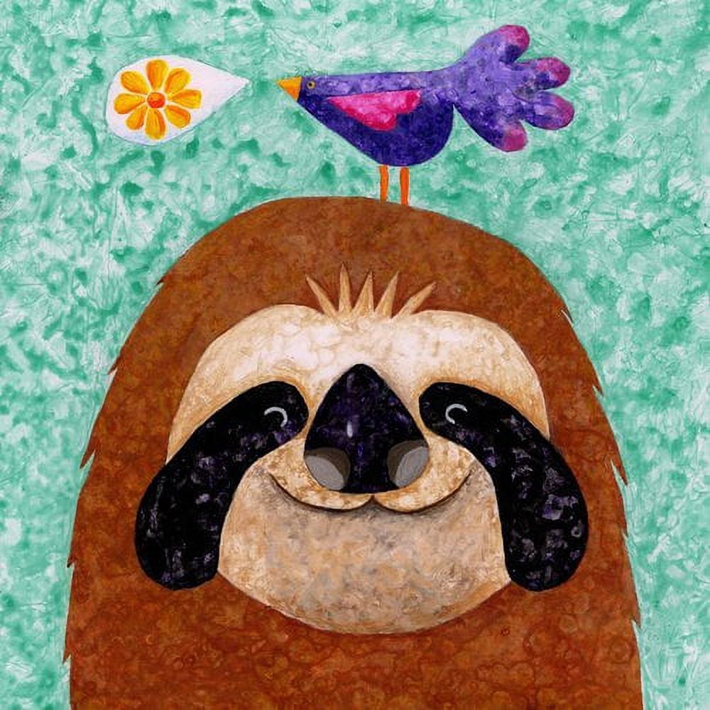 "Sloth Happy" Painting Print on Wrapped Canvas