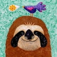 thumbnail image 1 of "Sloth Happy" Painting Print on Wrapped Canvas, 1 of 5
