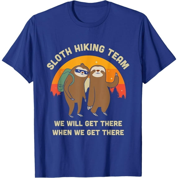 Sloth Hiking Team Funny Vintage Gift Unisex T-Shirt for Men Women Kids Toddler