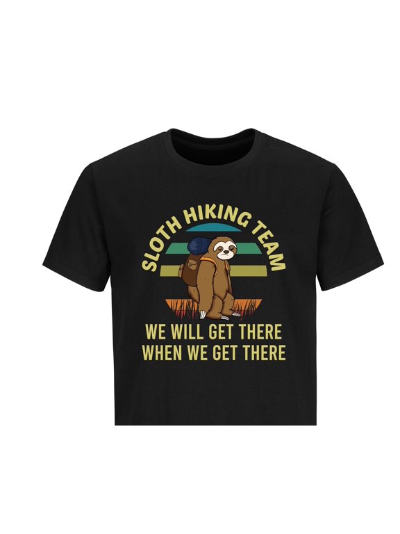 Sloth Hiking Team TShirt Funny Retro Hiker Gift