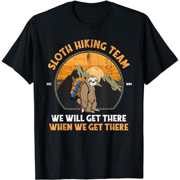 Sloth Hiking Tshirt, Sloth Hiking Team T-shirt T-Shirt