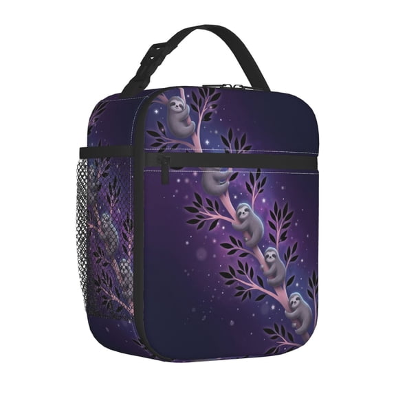 Sloth Insulated Lunch Bag Lightweight Cooler Box Reusable Meal Organizer Office Commute Portable Handheld Travel Bag Animal Graphic Print Daily Use Bag