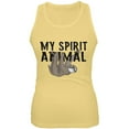 thumbnail image 1 of Sloth Is My Spirit Animal Juniors Soft Tank Top Yellow MD, 1 of 1