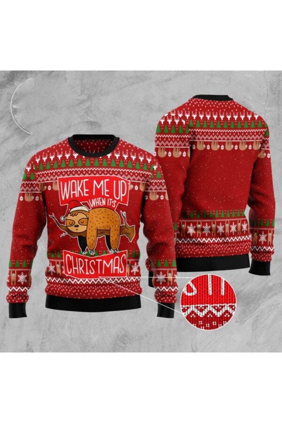 Sloth It’S Christmas 3D Christmas Sweater, Christmas Sweater, 3D Sweater, Funny Xmas Sweaters