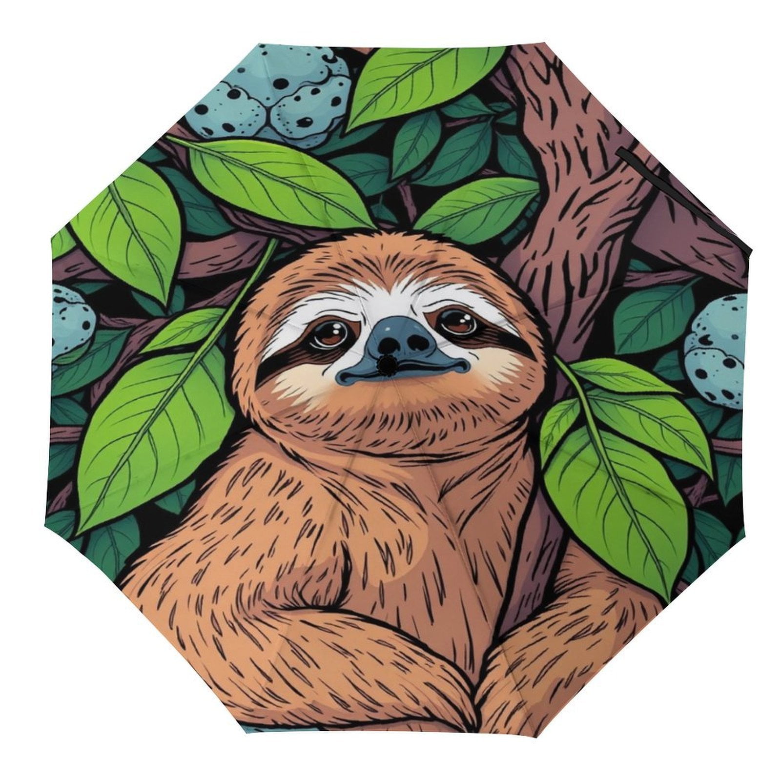 Sloth Jungle Tree Sunscreen Parasol Outdoor Convinient Folding Umbrella ...