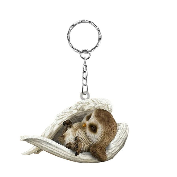 Sloth Keychain Pet Keychain Cute Angel Keychain Unique Personality for Couples Boys Girls