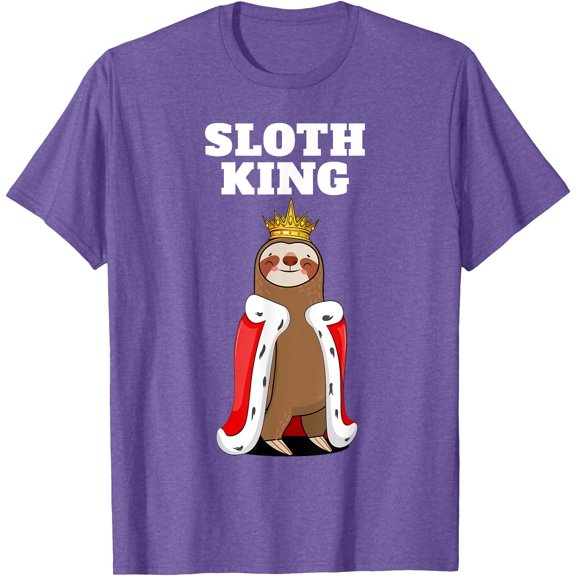 Sloth King Funny Lazy Chill Animal Unisex T-Shirt for Men Women Kids Toddler