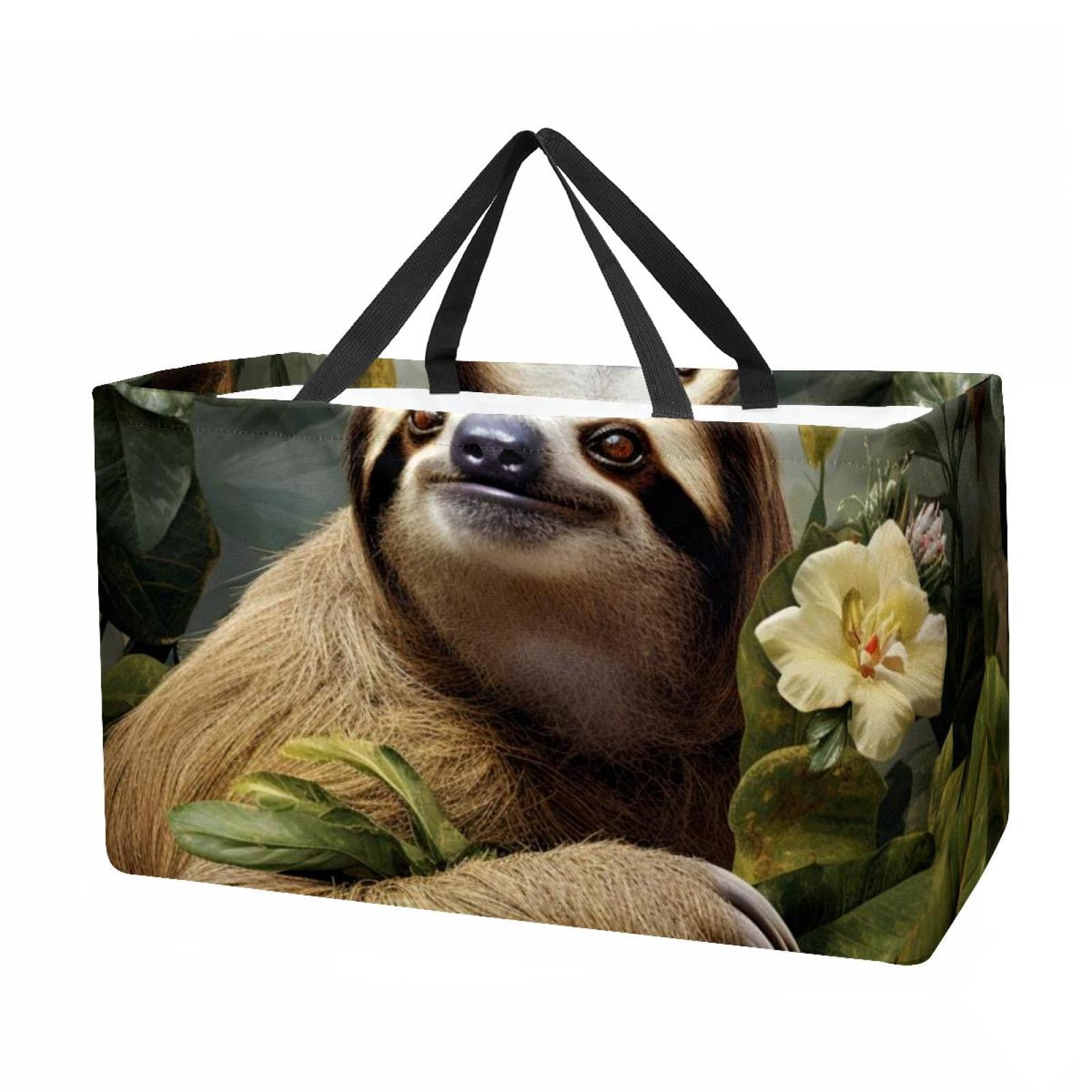 Sloth Large Foldable Oxford Cloth Storage Bin Laundry Bag, Picnic