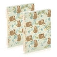 thumbnail image 1 of Sloth Leaves Flowers Ring Binder Notebook Journey Note Diary College Ruled Spiral Notebook Study Loose Leaf Paper A5 60 Pages, 1 of 8