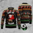 thumbnail image 1 of Sloth Let It Slow 3D Christmas Sweater, Funny Xmas Sweater, Sweater Xmas, 1 of 2