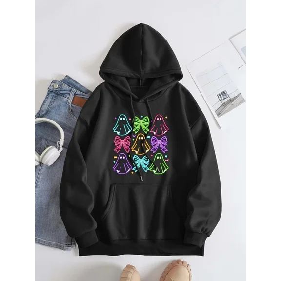 Sloth Letter Print Side Hoodie S-5Xl Casual Long Sleeve