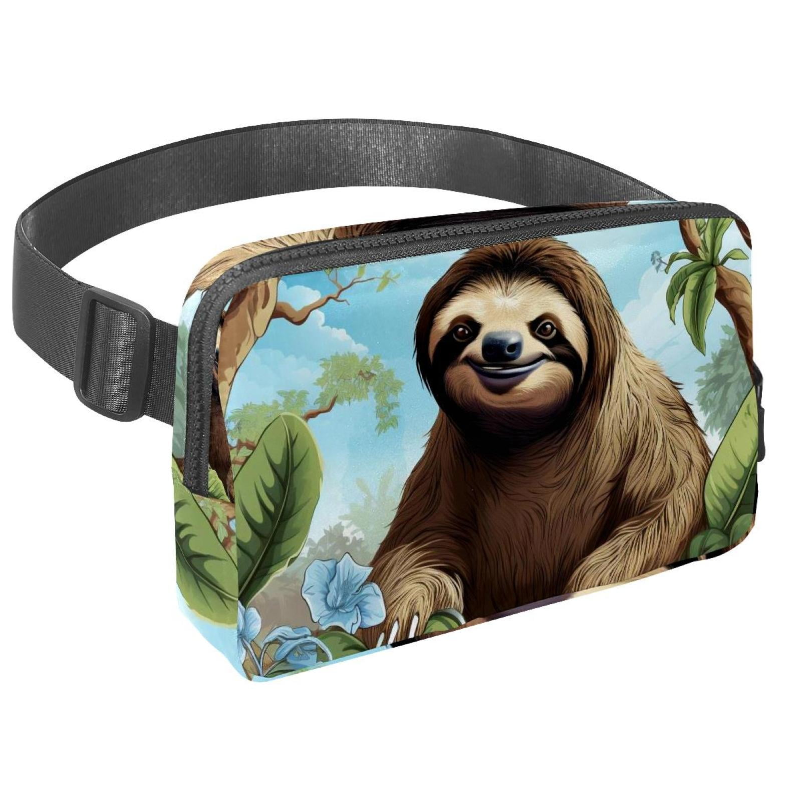 Sloth Lightweight Adjustable Fanny Bag with Extension Strap Unisex Waist Pack for Travel Sports and Outdoors