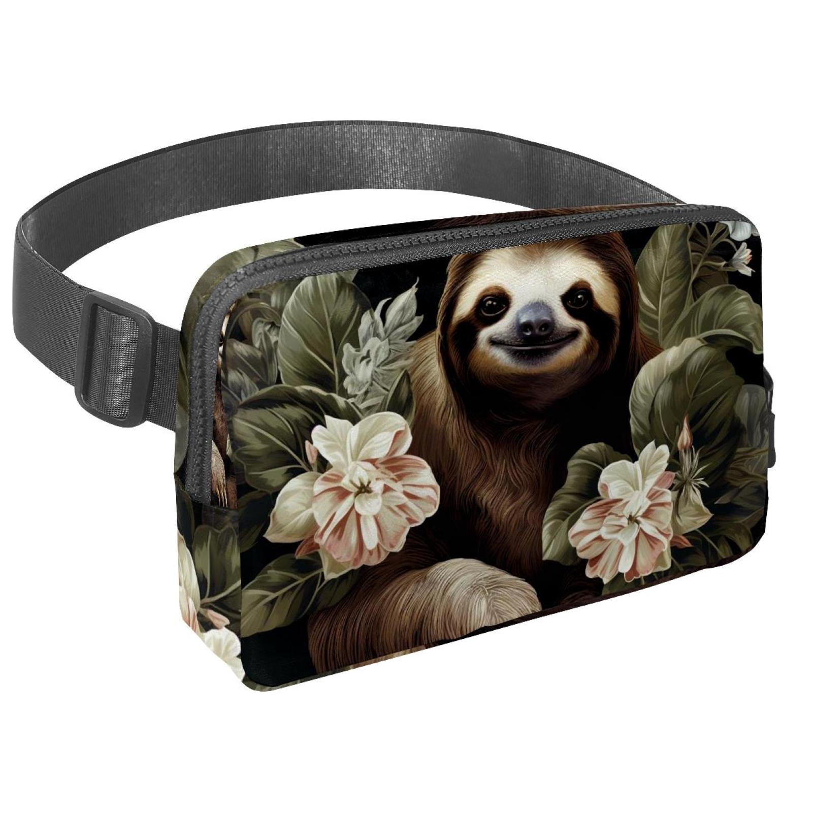 Sloth Lightweight Adjustable Sling Bag Waist Pack with Extension Strap Unisex - Ideal for Travel and Outdoor Activities