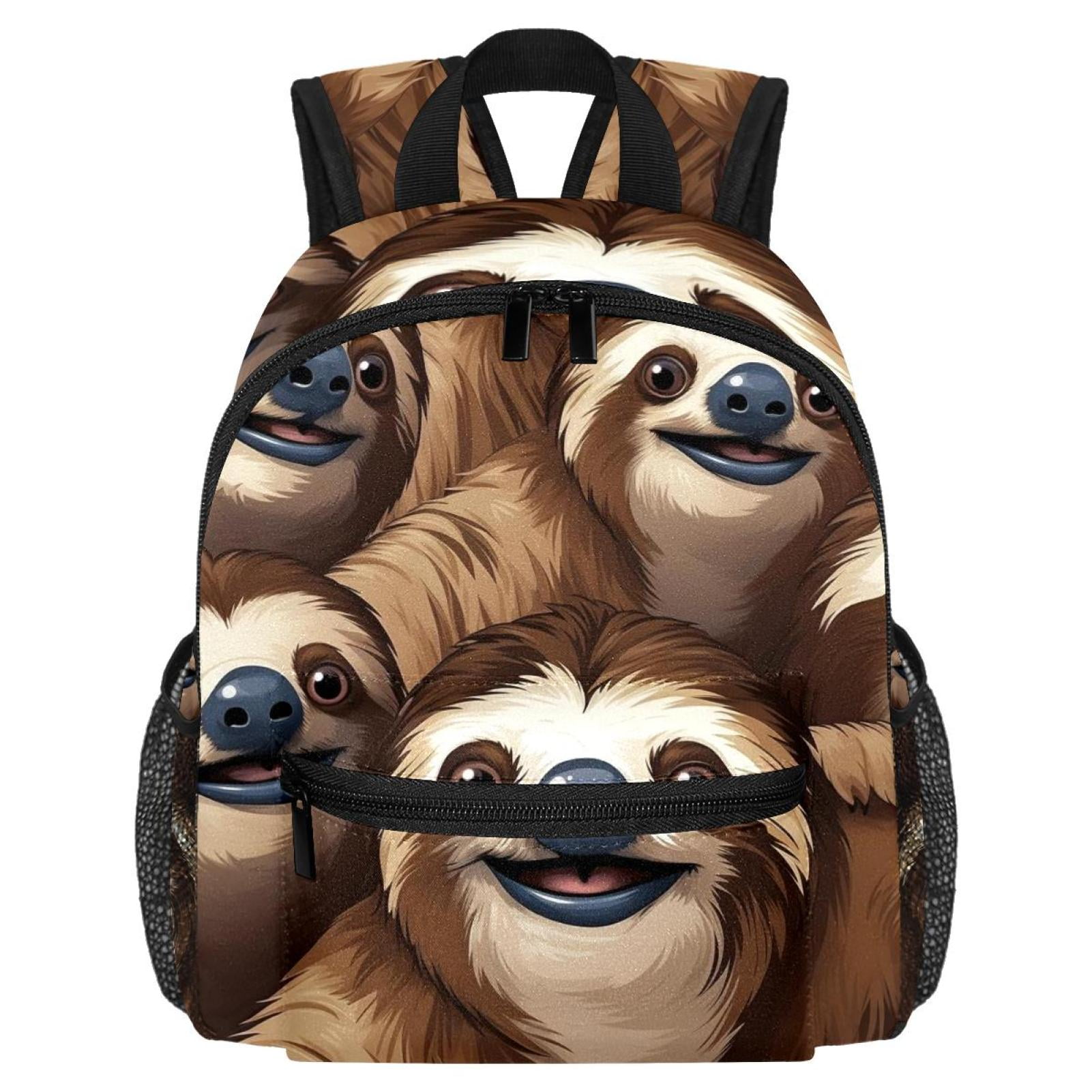 Sloth Lightweight Printed Design Backpack with Adjustable Shoulder ...