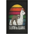thumbnail image 1 of Sloth Llama Retro Kitchen Dish Towels Set of 1, Rainbow Washable Tea Towels Dishcloths Lint-Free 18x28 Inch Fast Drying for Kitchen Restaurant Bar Clean, 1 of 7