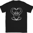 thumbnail image 1 of Sloth Love T-Shirt Heart Valentine's Day Cute Animal Graphic Gift Tee - Black, M, 1 of 1
