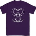 thumbnail image 1 of Sloth Love T-Shirt Heart Valentine's Day Cute Animal Graphic Gift Tee - Purple, L, 1 of 1