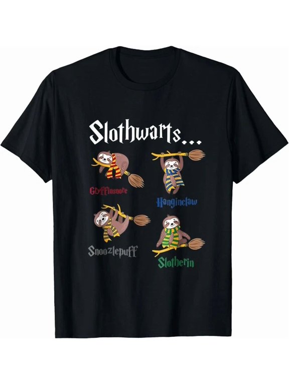 Sloth Lover Animal Graphic Design Casual Everyday T-Shirt