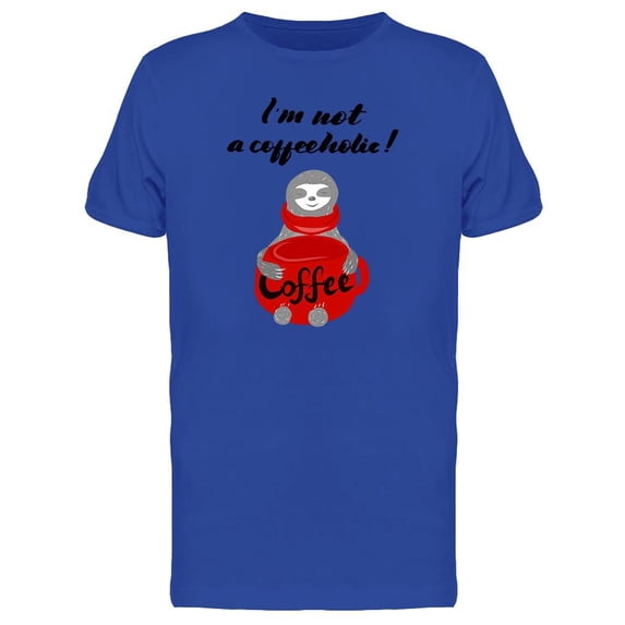 Sloth Loves Coffee T-Shirt Men -Image by Shutterstock, Male x-Large