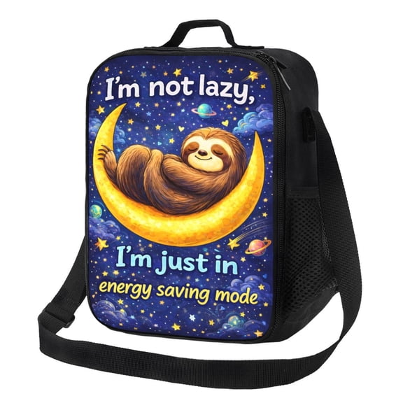 Sloth Lunch Bag Insulated Thermal Lunch Box with Shoulder Strap & Handle for Women and Men