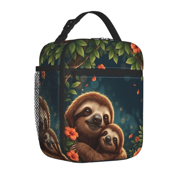 Sloth Lunch Box Thermal Leakproof Container Cute Cartoon Reusable Bag Buckle Handle Office Commute Travel Daily Outdoor Hiking