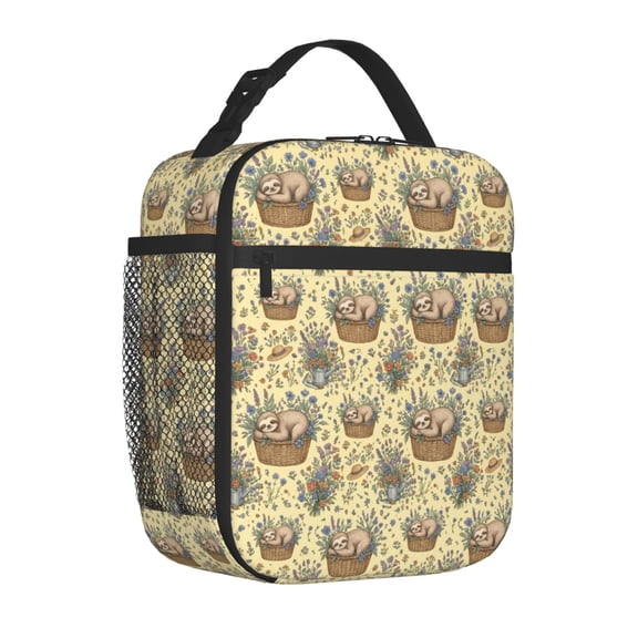 Sloth Lunch Box Thermal Leakproof Container Cute Cartoon Reusable Bag Buckle Handle Office Commute Travel Daily Outdoor Hiking