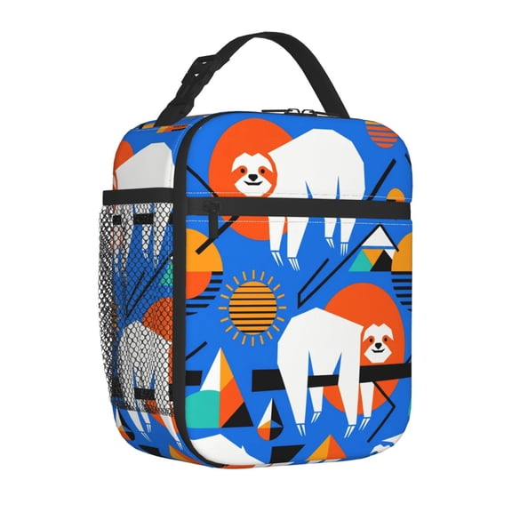 Sloth Lunch Box Thermal Leakproof Container Cute Cartoon Reusable Bag Buckle Handle Office Commute Travel Daily Outdoor Hiking