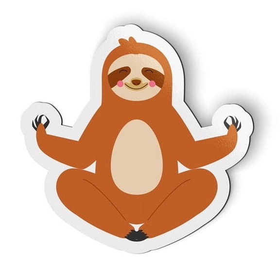 Sloth Meditating - 5" Magnet for Car Locker Refrigerator